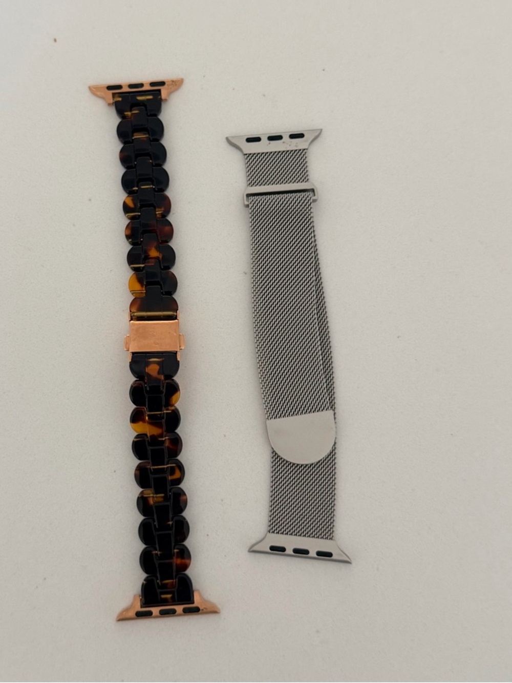 kate spade Tortoise and Silver Apple Watch Bands